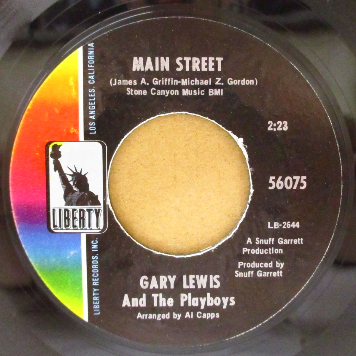 GARY LEWIS & THE PLAYBOYS (ゲイリー・ルイス＆ザ・プレイボーイズ)  - Main Street / C. C. Rider (US '68 オリジナル 7インチ)サンシャイン・ポップ隠れ名曲！
