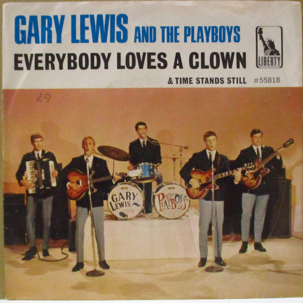 GARY LEWIS & THE PLAYBOYS (ゲイリー・ルイス＆ザ・プレイボーイズ)  - Everybody Loves A Clown (US '65 オリジナル・ジャケ付 7インチ)サンシャイン・ポップ名曲！