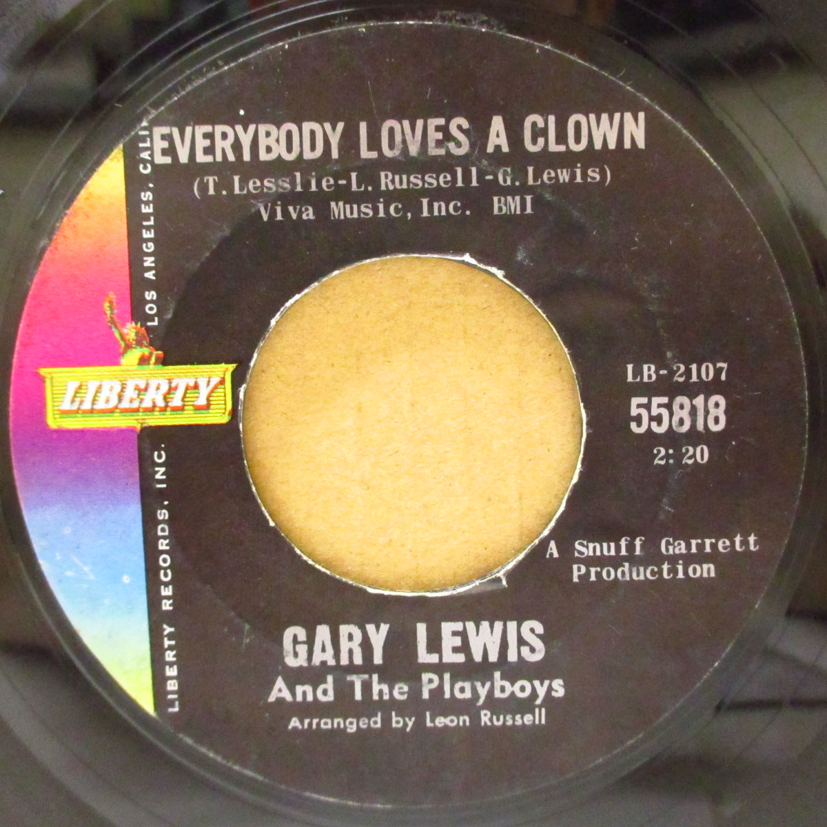 GARY LEWIS & THE PLAYBOYS (ゲイリー・ルイス＆ザ・プレイボーイズ)  - Everybody Loves A Clown (US '65 オリジナル・ジャケ付 7インチ)サンシャイン・ポップ名曲！