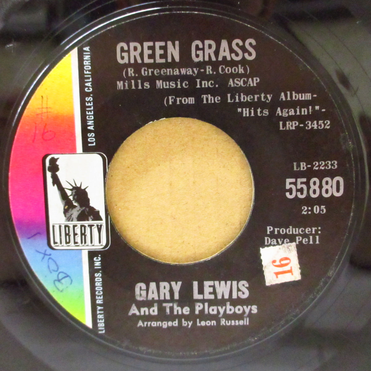 GARY LEWIS & THE PLAYBOYS (ゲイリー・ルイス＆ザ・プレイボーイズ)  - Green Grass (US '66 オリジナル 7インチ) 両面爽快サンシャイン・ポップ！