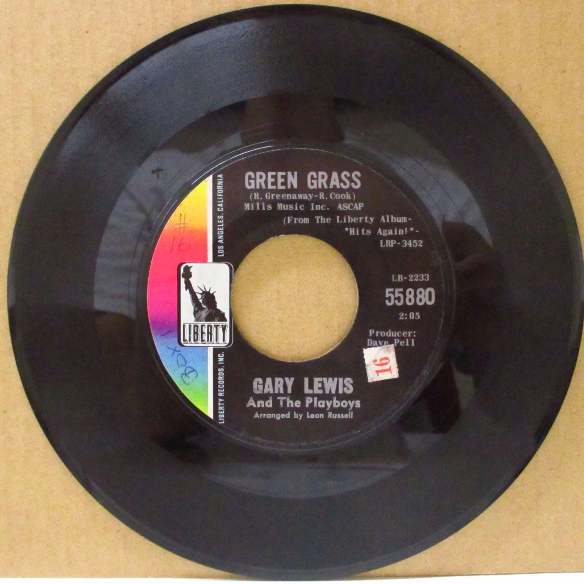 GARY LEWIS & THE PLAYBOYS (ゲイリー・ルイス＆ザ・プレイボーイズ)  - Green Grass (US '66 オリジナル 7インチ) 両面爽快サンシャイン・ポップ！
