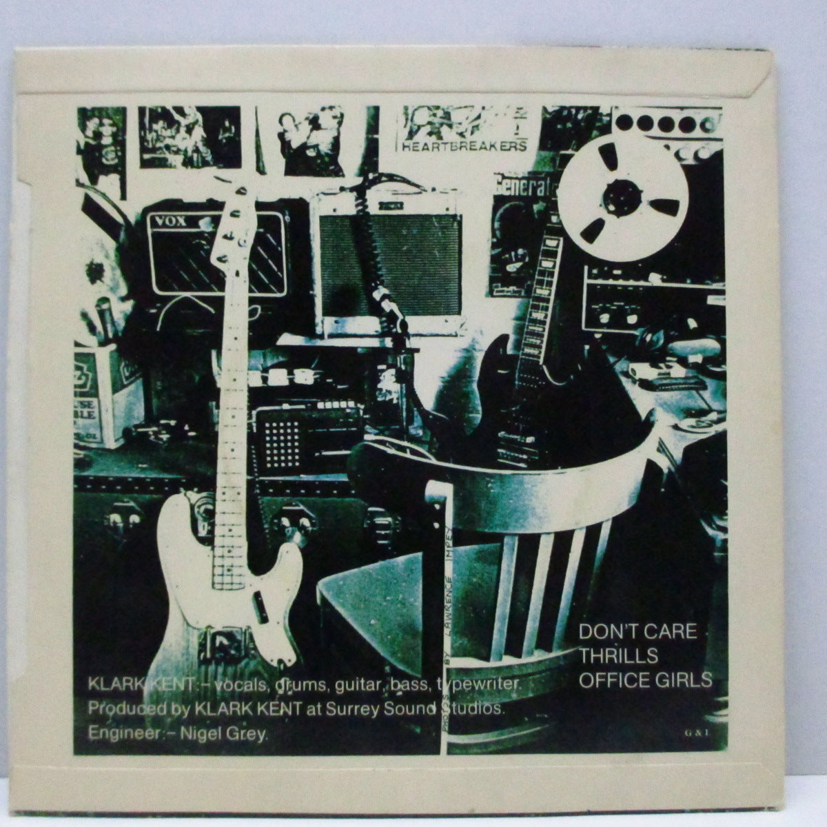 KLARK KENT (クラーク・ケント)  - Don't Care +2 (UK 限定「グリーンヴァイナル」7"+光沢固紙ジャケ/Kryptone KK1)