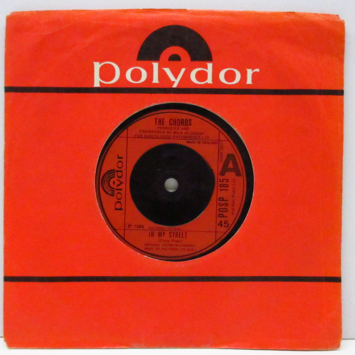 CHORDS, THE (ザ・コーズ)  - In My Street (UK オリジナル 7"/カンパニースリーブ) '80年6th シングル！