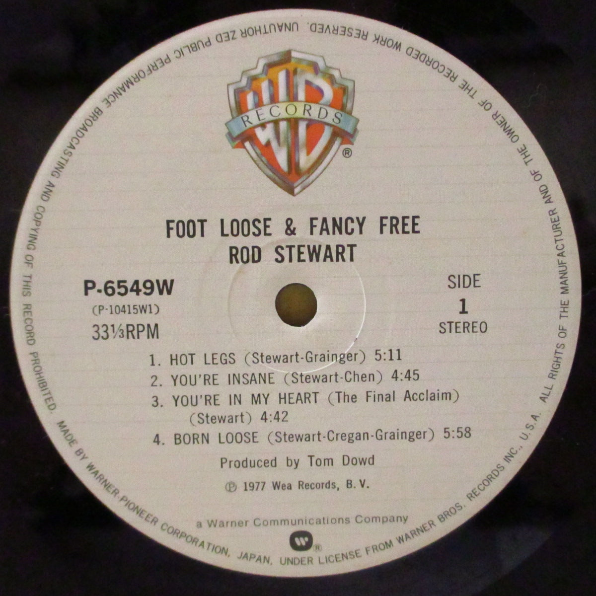 ROD STEWART (ロッド・スチュワート)  - 明日へのキック・オフ - Foot Loose & Fancy Free (Japan '81 再発 LP+インサート/帯欠) '77年8thアルバム