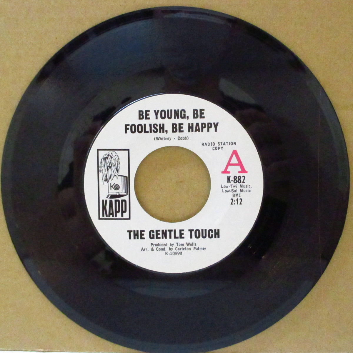 GENTLE TOUCH, THE (ザ・ジェントル・タッチ =姉妹デュオ「サタデイズ・フォトグラフ」の変名)  - Be Young, Be Foolish, Be Happy (US '68 プロモ・白ラベ7インチ)両面美メロ・サンシャインポップ！