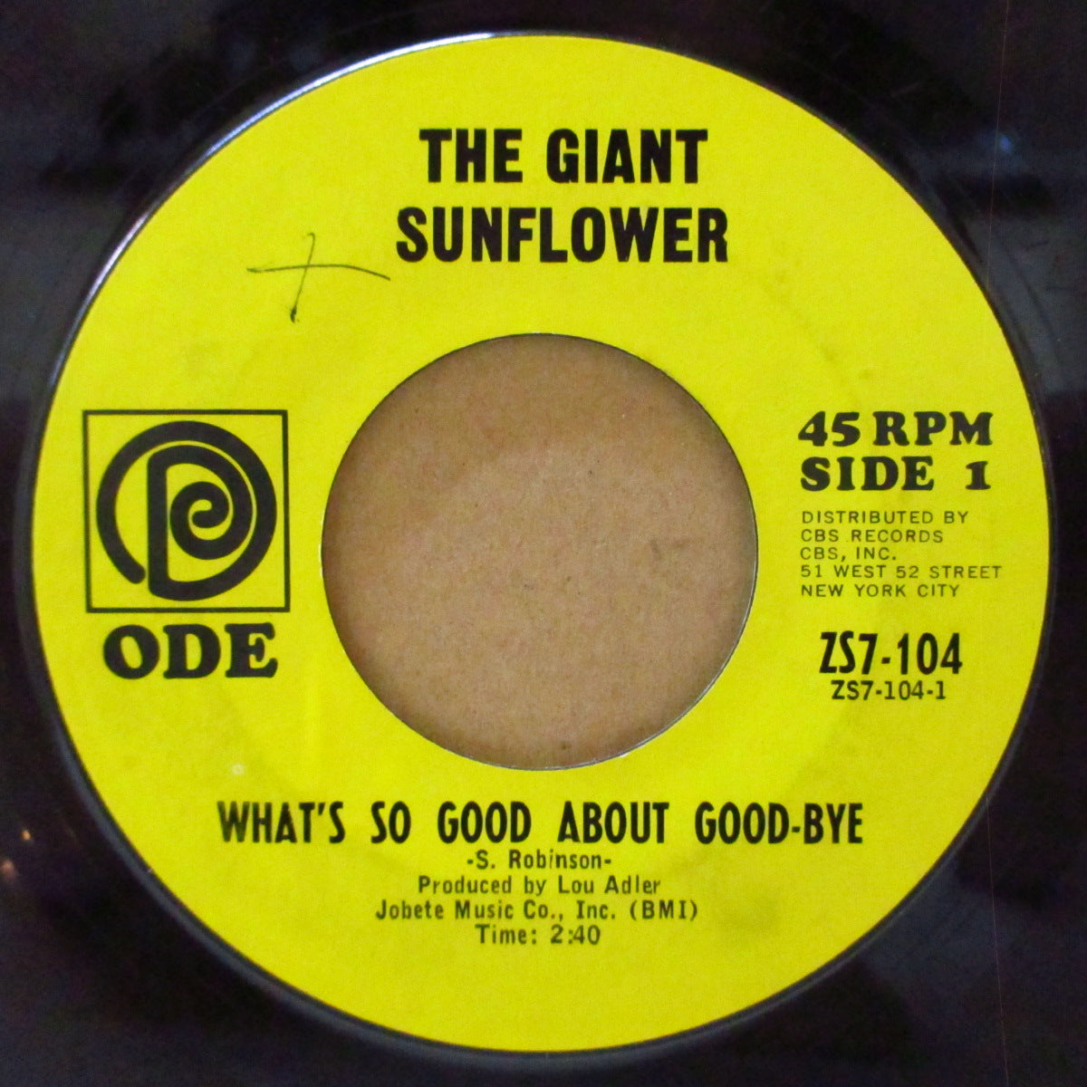 GIANT SUNFLOWER, THE  (ザ・ジャイアント・サンフラワー)  - Mark Twin / What's So Good About Good-Bye (US '67 オリジナル7インチ)軽快バブルガム（ノーザン）ポップ！