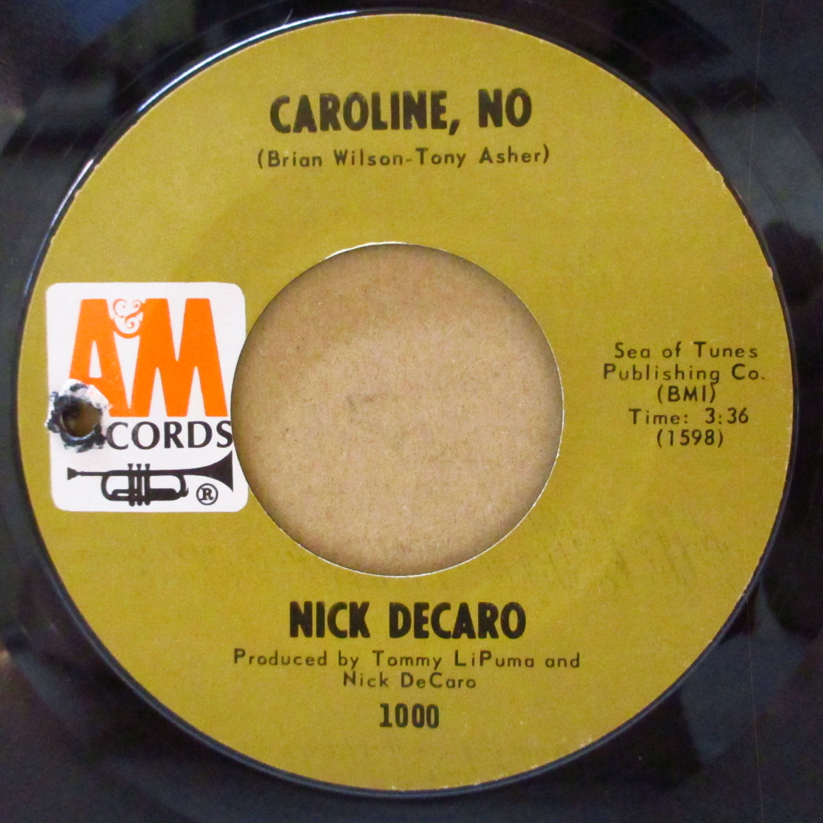 NICK DECARO (ニック・デカロ)  - Caroline, No (US '68 オリジナル7インチ) ビーチボーイズ名曲のジャジィ〜ソフトロック調絶妙カバー！