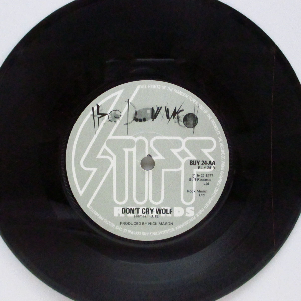 DAMNED, THE (ザ ・ダムド)  - Don't Cry Wolf (UK '81再発「フラットセンター」黒盤 7") '77年5th シングル！