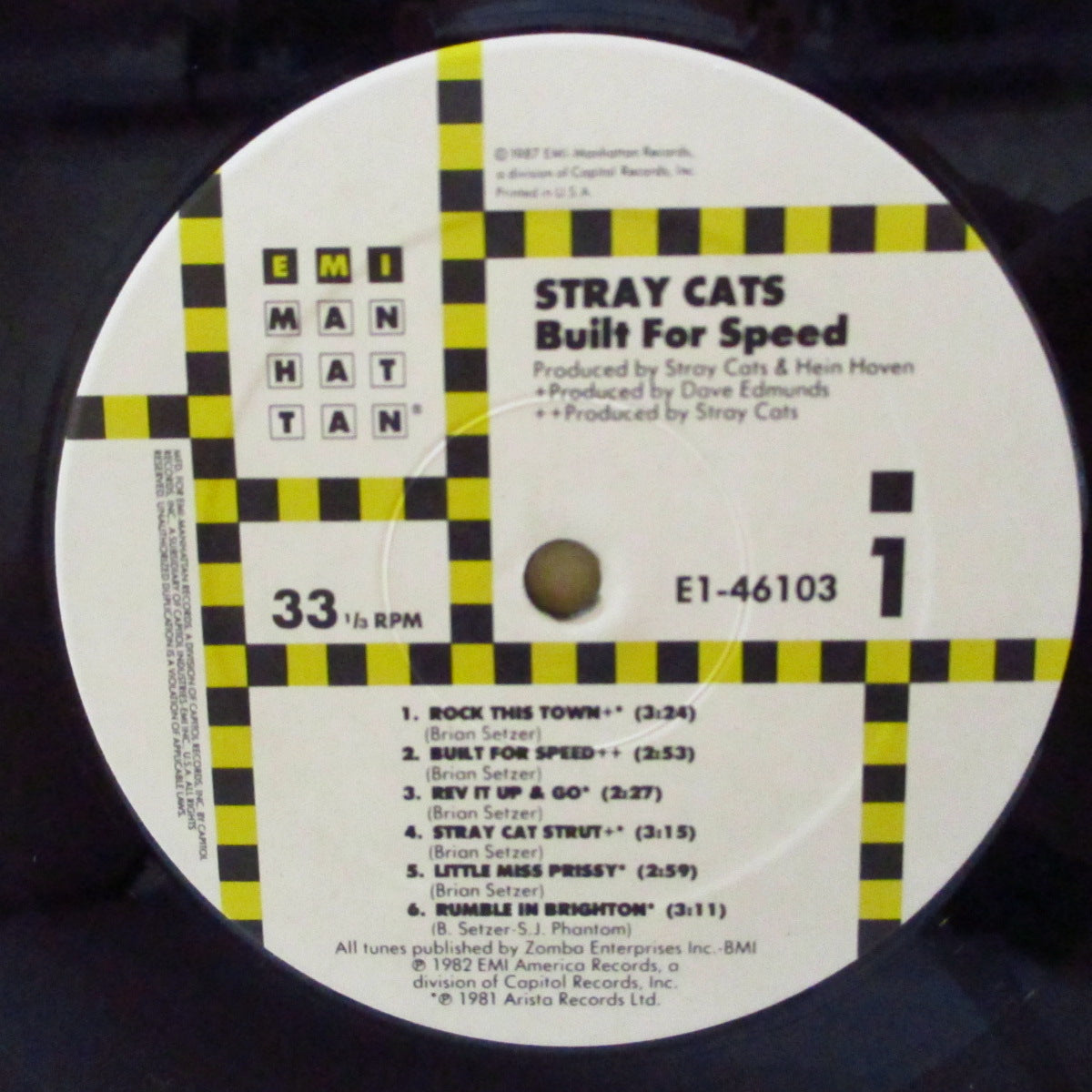 STRAY CATS (ストレイ・キャッツ)  - Built For Speed (US '87 再発 LP) '82年3rdアルバム