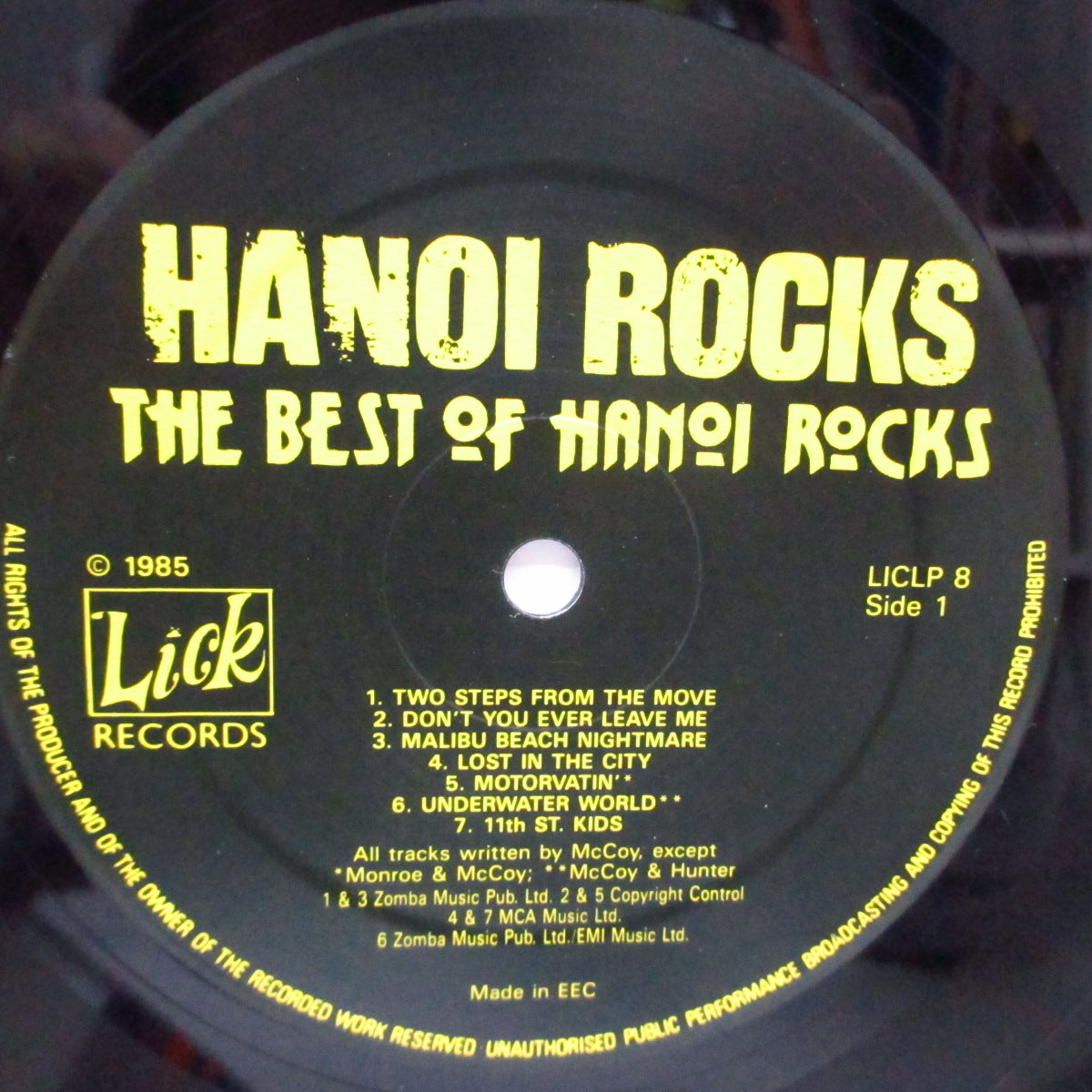 HANOI ROCKS (ハノイ・ロックス)  - The Best Of Hanoi Rocks (UK オリジナル LP)