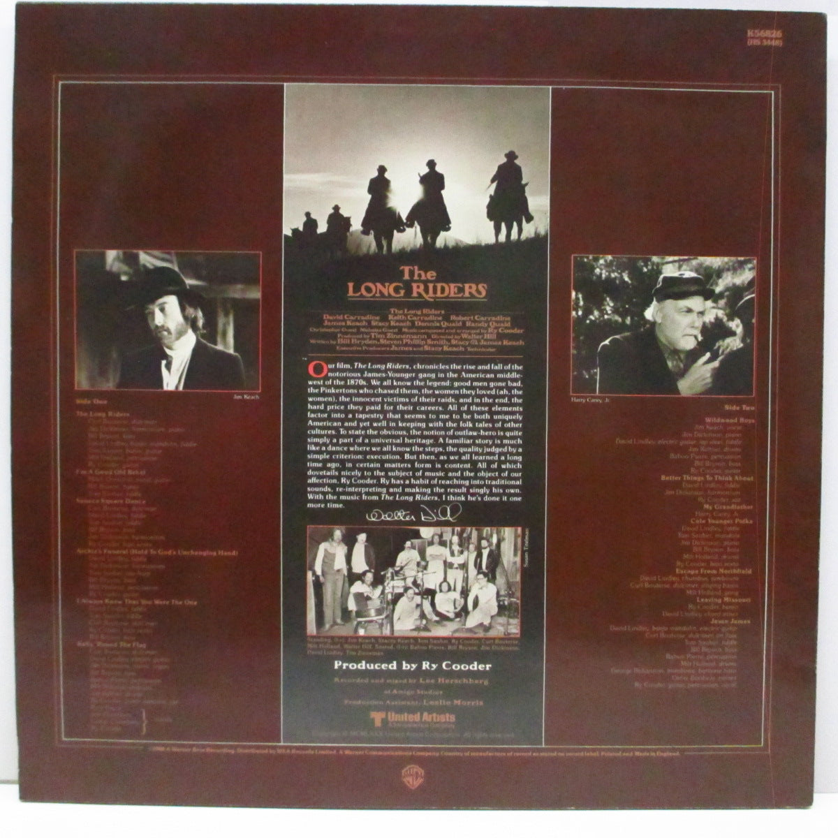 O.S.T. (全編ライ・クーダーによる映画『ロングライダーズ』サントラ)  - The Long Riders (UK オリジナル LP)