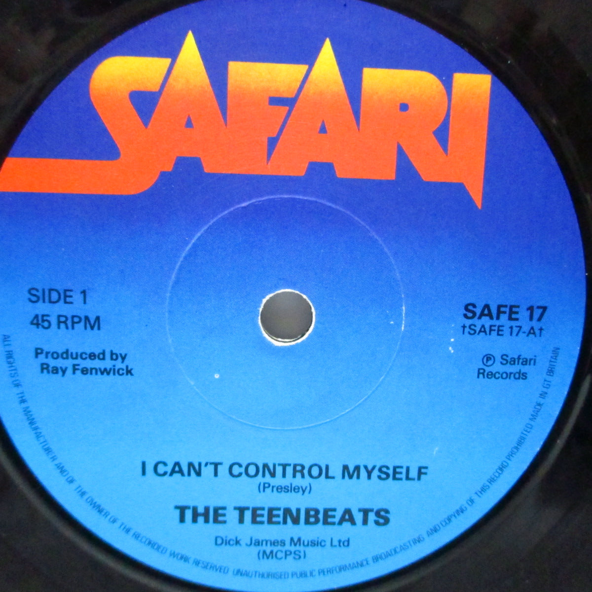 TEENBEATS, THE (ザ ・ティーンビーツ)  - I Can't Control Myself (UK オリジナル 7"/光沢固紙折り返しジャケ) '79年ファースト！