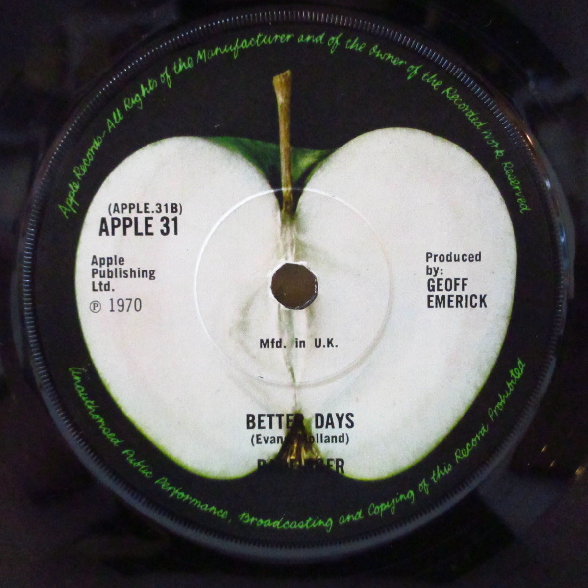 BADFINGER (バッドフィンガー)  - No Matter What (UK '70 オリジナル 7インチ+ダイカット黒スリーブ)