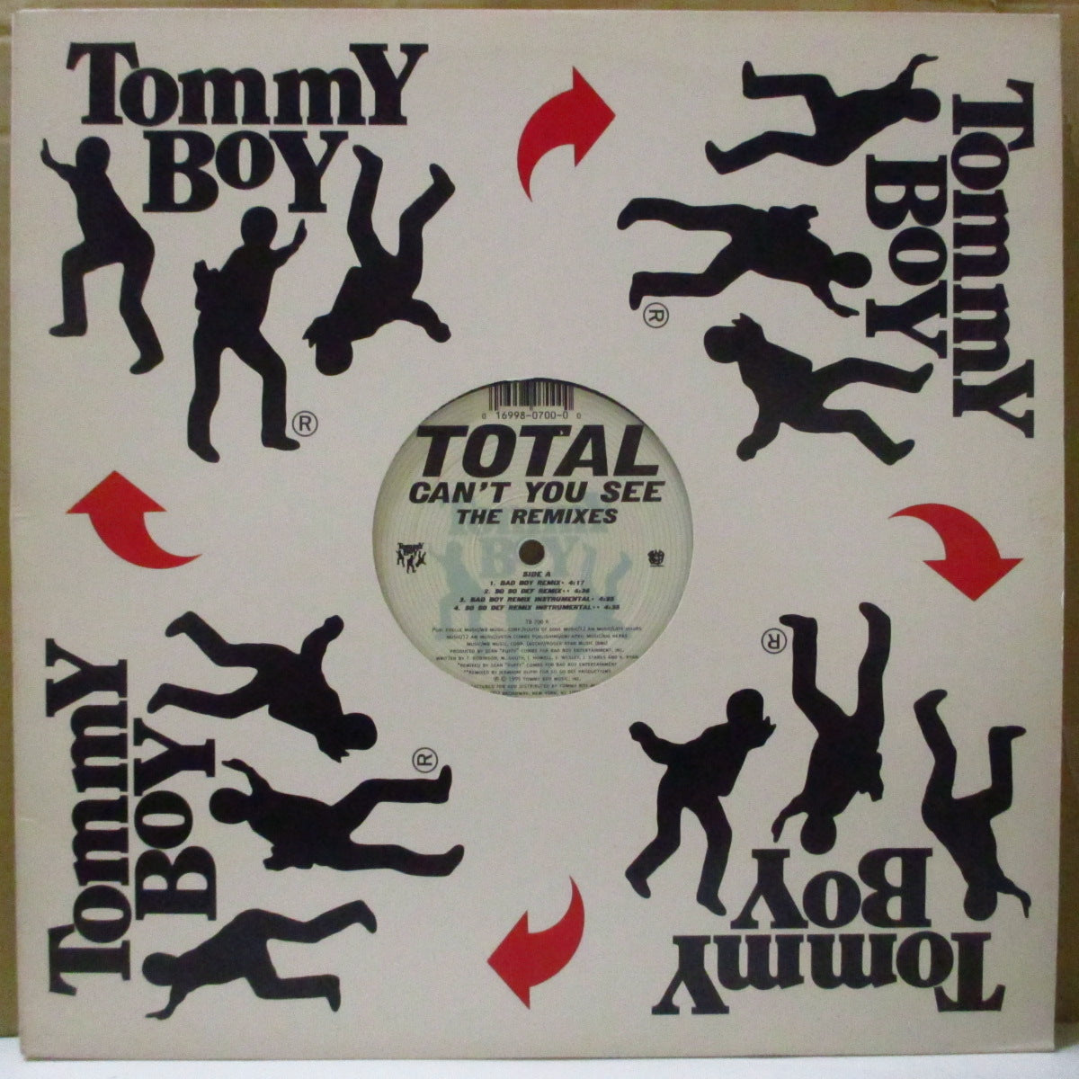 TOTAL (トータル)  - Can't You See - The Remixes (US オリジナル7バージョン入り 12インチ/光沢ダイカットジャケ) '95年リミックスシングル