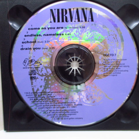 NIRVANA (ニルヴァーナ)  - Come As You Are (UK オリジナル デジパック4曲入りCD) '92年EP