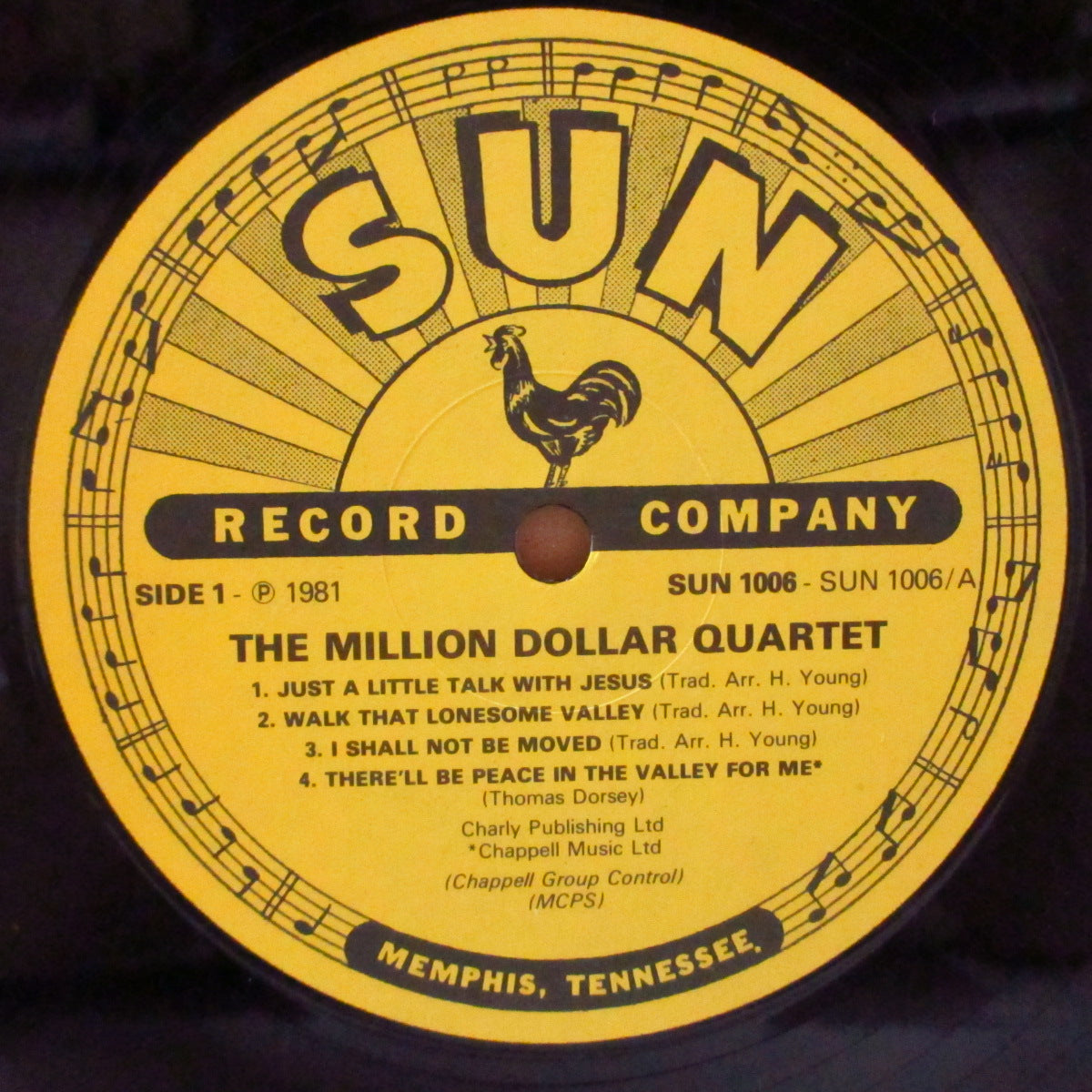 MILLION DOLLAR QUARTET (ミリオン・ダラー・カルテット = エルビス、カール・パーキンス、ジョニー・キャッシュ、ジェリー・リー・ルイス)  - Songs In Million Dollar Quartet Album (UK '81 正規オリジナル・モノラル LP) '56年奇跡のスタジオ未発表セッション