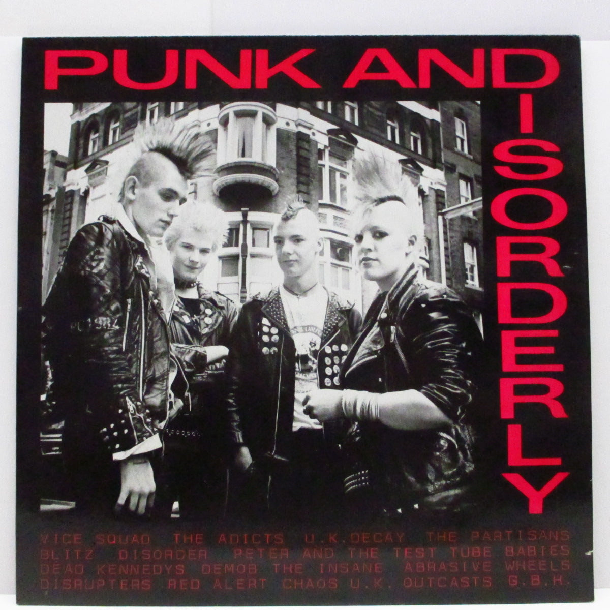 V.A. (UK 80'sハードコア・コンピ)  - Punk And Disorderly (UK 80's限定再発「青ラベ」レッドヴァイナル LP/「赤ロゴ」ジャケ）