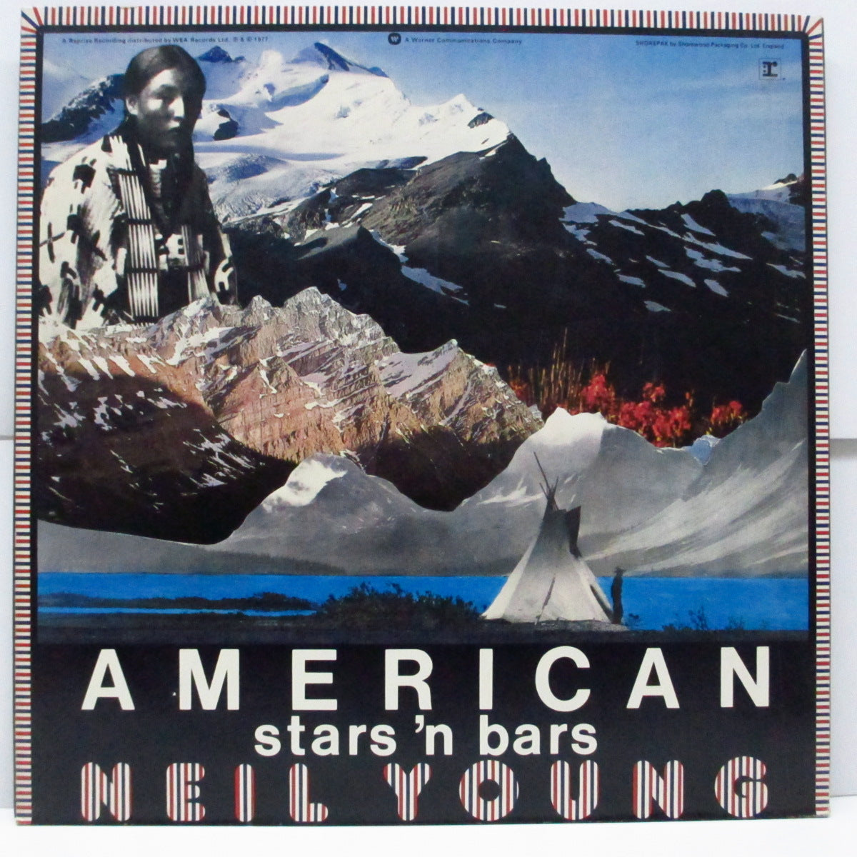 NEIL YOUNG (ニール・ヤング)  - American Stars'n Bars (UK オリジナル LP #1 +インナー/曲目ステッカー付ジャケ)