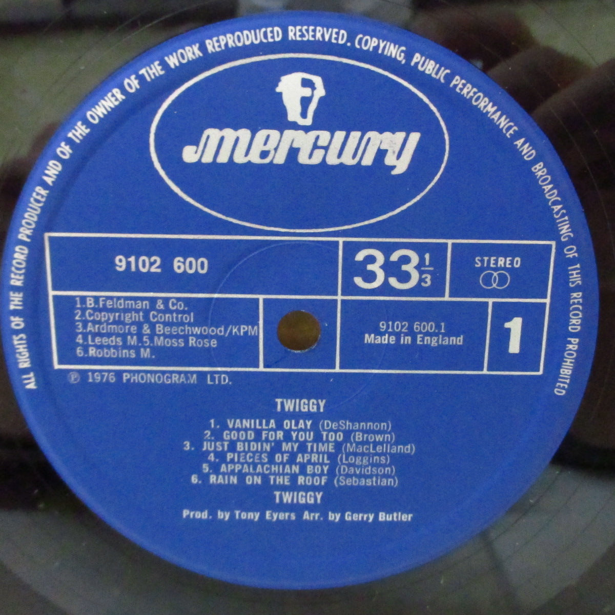 TWIGGY (ツイッギー) - Twiggy (UK '76 オリジナル・ステレオ LP