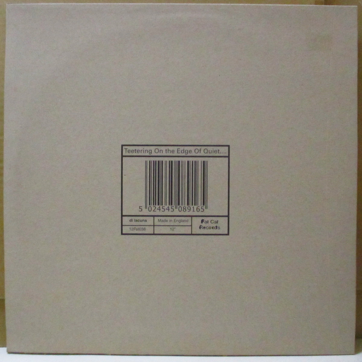 DI LACUNA (ディ・ラクーナ)  - Teetering On The Edge Of Quiet.... (UK '99 オリジナル4曲入り 12インチ)