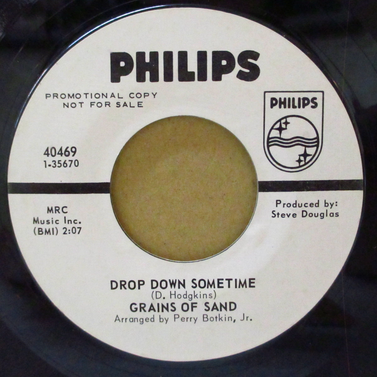 GRAINS OF SAND (グレインズ・オブ・サウンド)  - Drop Down Sometime / Nice Girl (US '67 プロモ・白ラベ7インチ)サンシャインポップ調ビート（ノーザン）ポップ！