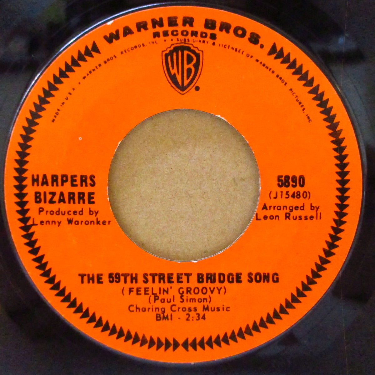 HARPERS BIZARRE (ハーパース・ビザール)  - The 59th Street Bridge Song (US '67 オリジナル7インチ)サイモン&ガーファンクル名曲の脱力ソフトロック・カバー！