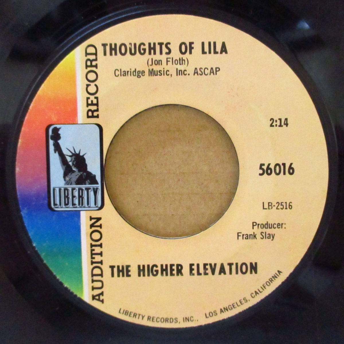 HIGHER ELEVATION, THE (ザ・ハイアー・エレヴェーション)  - Here Comes Sunshine (US '68 プロモ・ラベ7インチ)美メロ・バブルガム・サイケ・ポップ・ビート！
