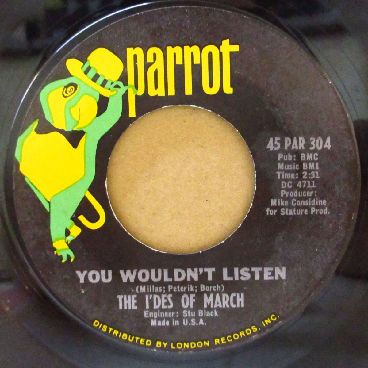 IDES OF MARCH, THE (ジ・アイズ・オブ・マーチ)  - You Wouldn't Listen (US '66 パロット社再発 7インチ) 清涼美メロ・ポップ & ペブルス収録サイケ・ガレージ！