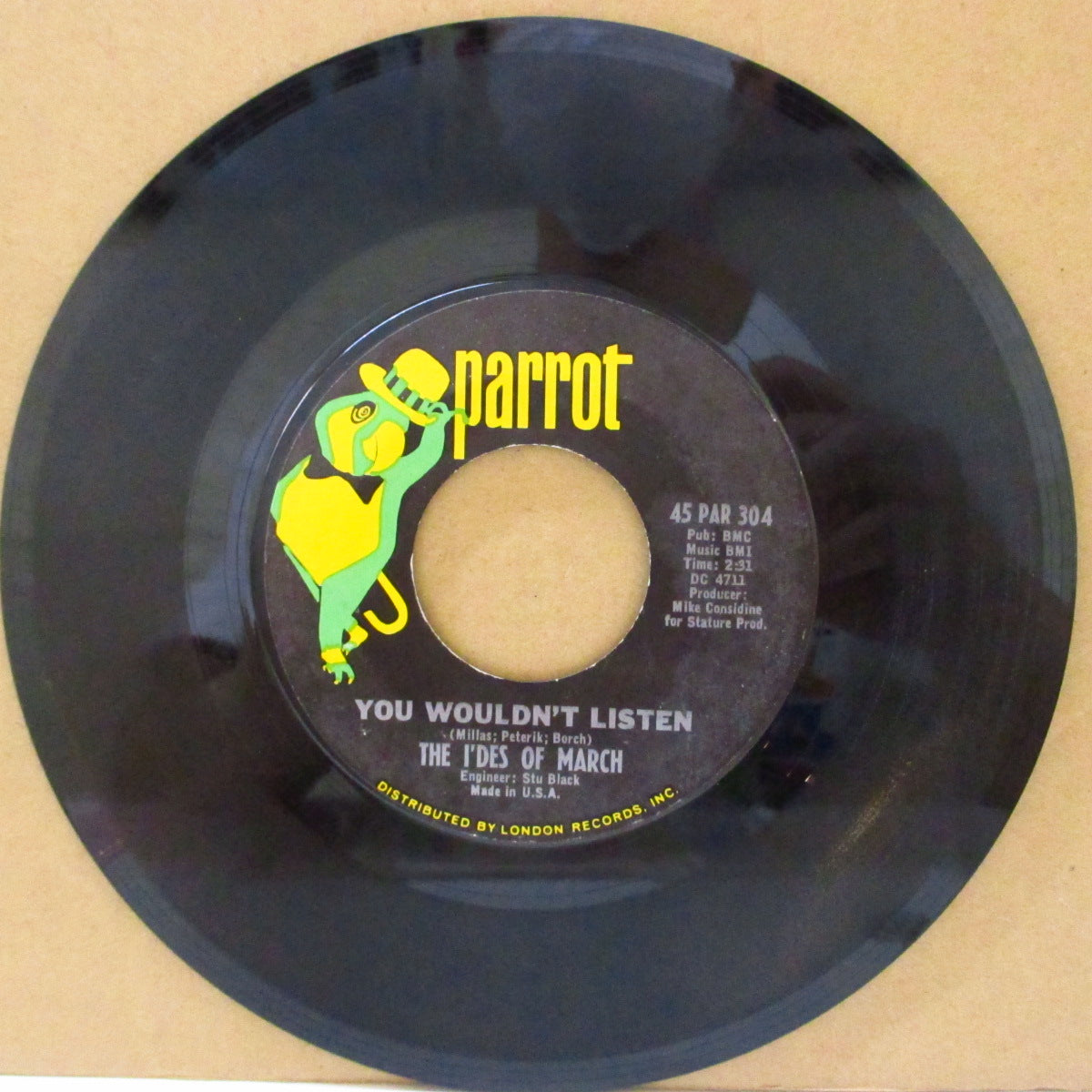 IDES OF MARCH, THE (ジ・アイズ・オブ・マーチ)  - You Wouldn't Listen (US '66 パロット社再発 7インチ) 清涼美メロ・ポップ & ペブルス収録サイケ・ガレージ！