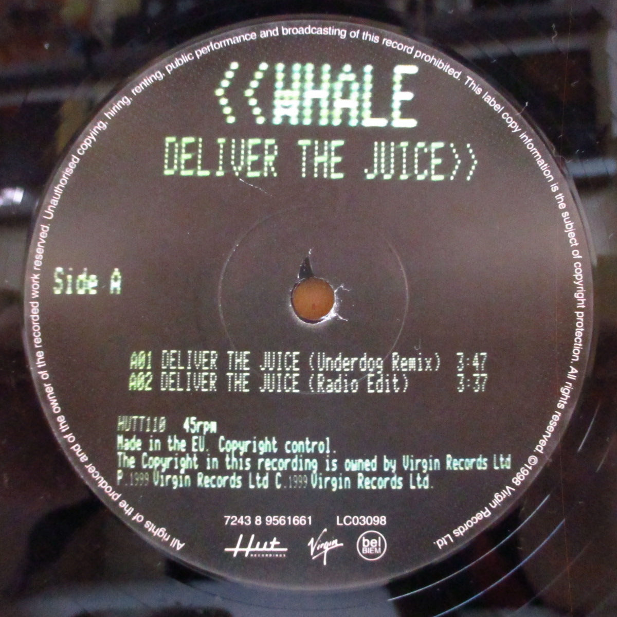 WHALE (ホエール)  - Deliver The Juice (UK '99 オリジナル3曲入り 12インチ)