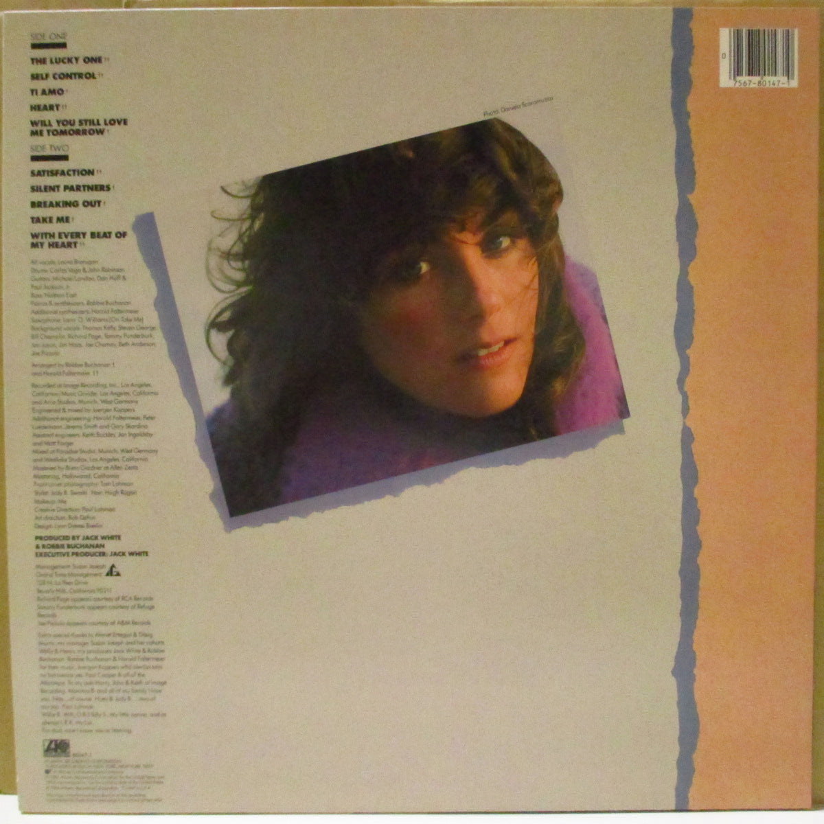 LAURA BRANIGAN (ローラ・ブラニガン)  - Self Control (US '84 オリジナル「80147-1」 LP+Atlantic社製ダイカット・ソフト紙インナー) 3rdアルバム