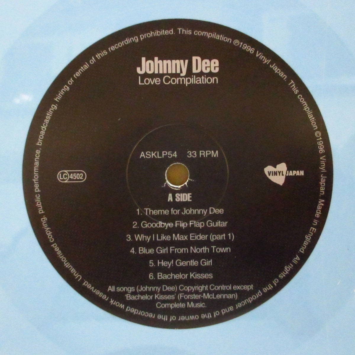 JOHNNY DEE (ジョニー・ディー) - Love Compilation (UK 限定「ライト