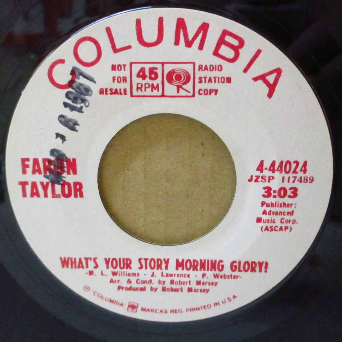 FARON TAYLOR (ファロン・テイラー)  - The Man I Love (US '67 プロモ・白ラベ7インチ)イントロから100点のアップテンポ・サンシャイン・ノーザン・ポップ！