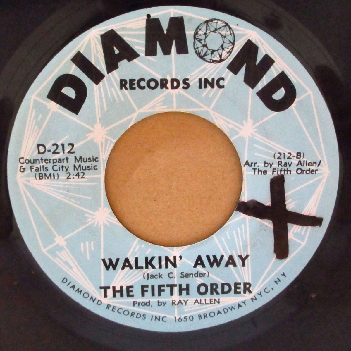 FIFTH ORDER, THE (ザ・フィフス・オーダー)  - Walkin' Away / Goin' Too Far (US '66 Diamond社再発 7インチ)フォーキー・ソフト・ガレージ！