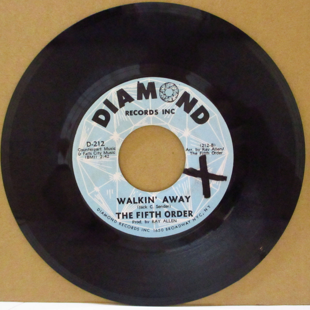 FIFTH ORDER, THE (ザ・フィフス・オーダー)  - Walkin' Away / Goin' Too Far (US '66 Diamond社再発 7インチ)フォーキー・ソフト・ガレージ！