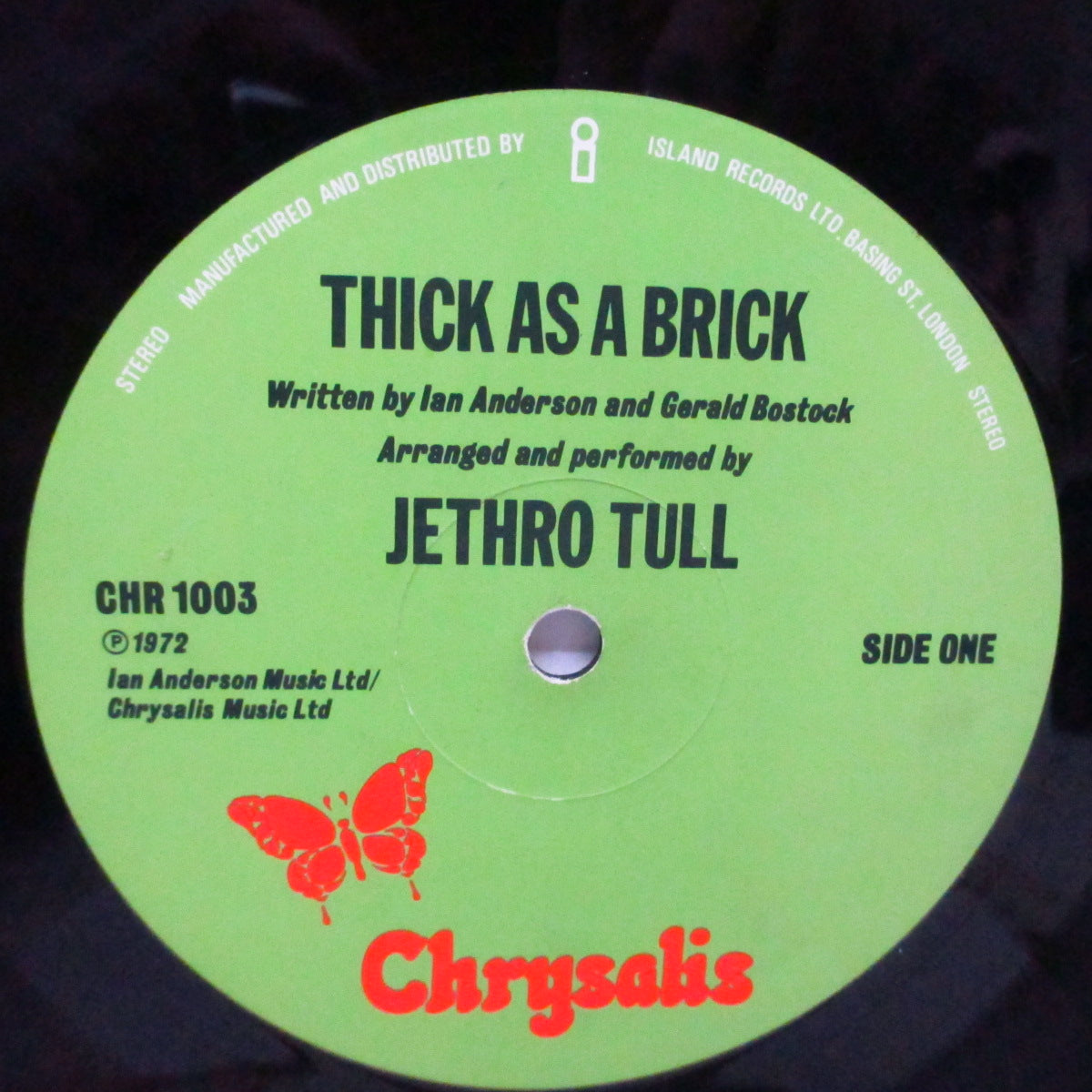 JETHRO TULL (ジェスロ・タル) - Thick As A Brick (UK オリジナル「i