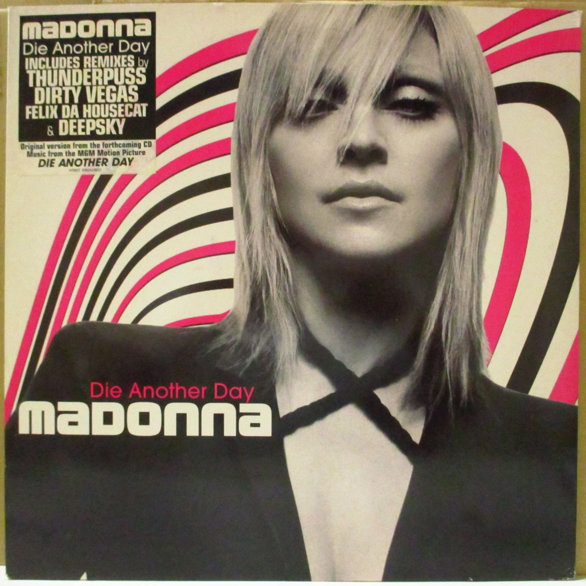 MADONNA (マドンナ)  - Die Another Day (UK '02 オリジナル33回転5曲入り 2x12インチ/レアステッカー付きバーコードあり光沢ジャケ) リミックスEP