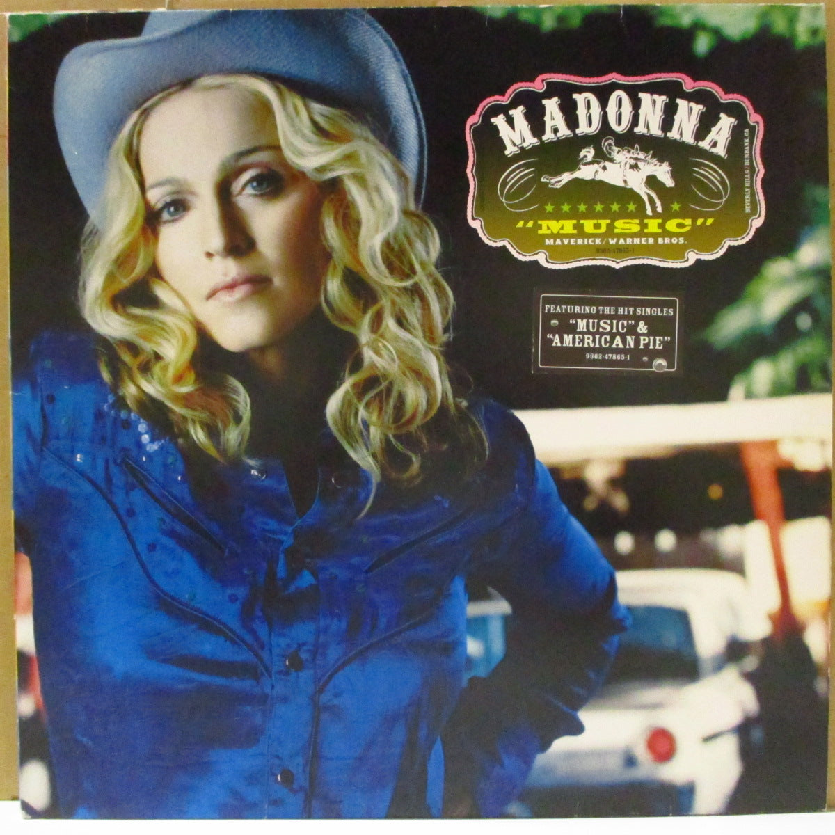 MADONNA (マドンナ)  - Music (EU '00 オリジナル「黒盤」 LP+ダイカットソフト紙インナー/レアステッカー付き光沢ジャケ) 8thアルバム