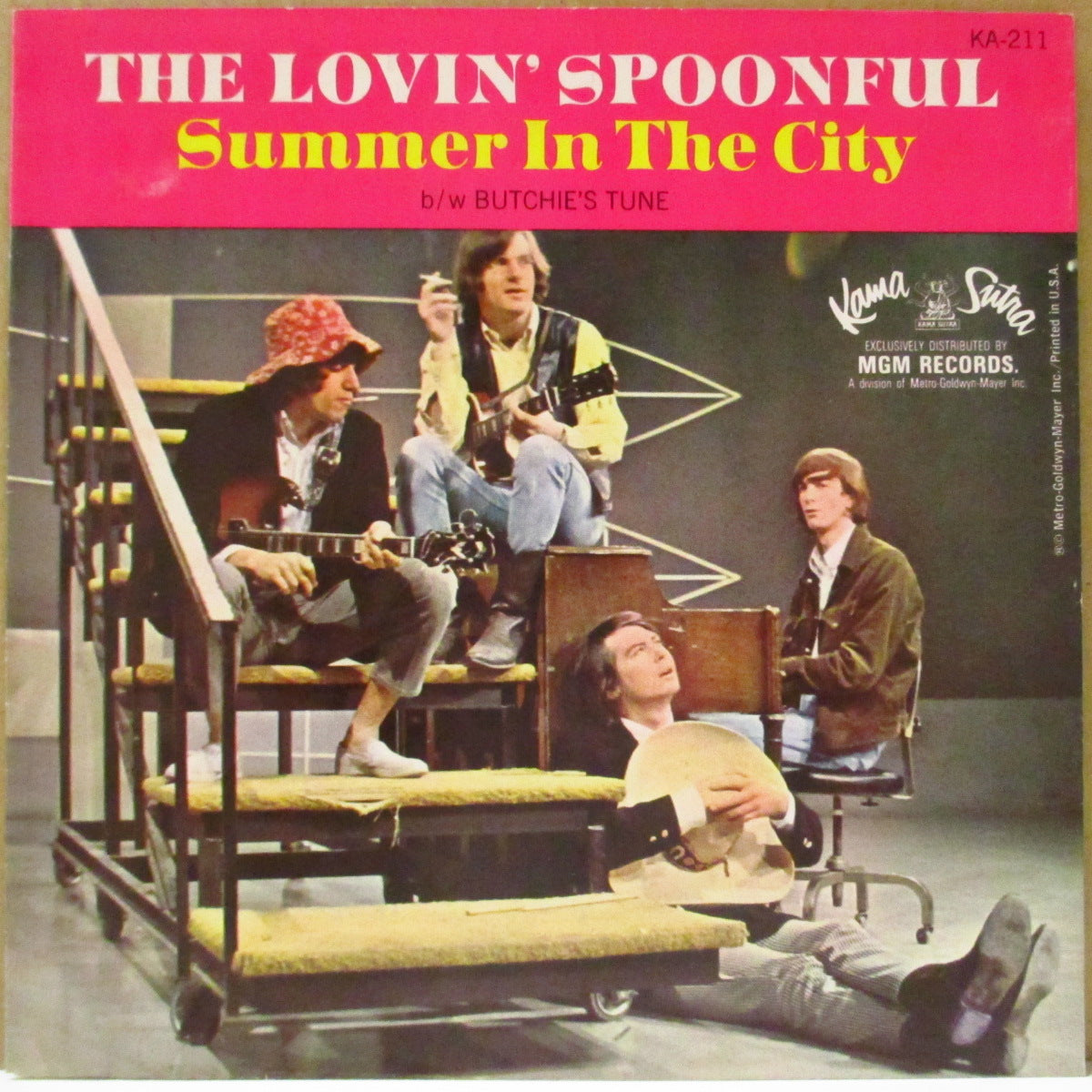 LOVIN' SPOONFUL (ラヴィン・スプーンフル)  - Summer In The City (US '66 オリジナル・ジャケ付 7インチ)全米1位のフォーキー・ガレージ・ポップ名曲！