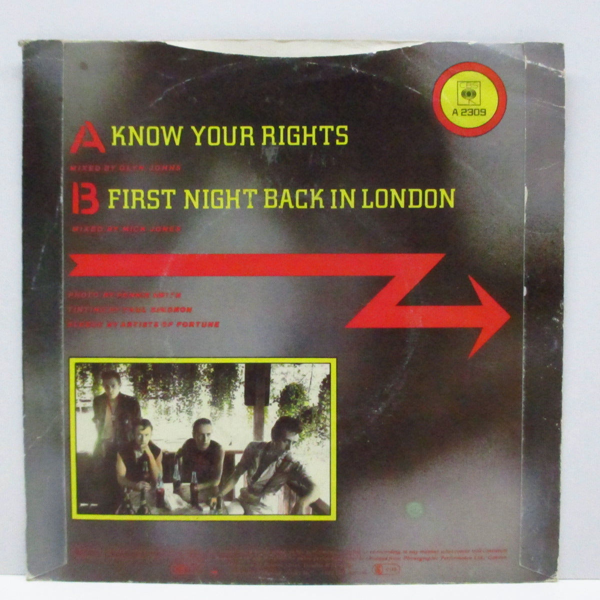 CLASH, THE (ザ・クラッシュ)  - Know Your Rights (UK オリジナル 7"+光沢固紙折り返しジャケ)