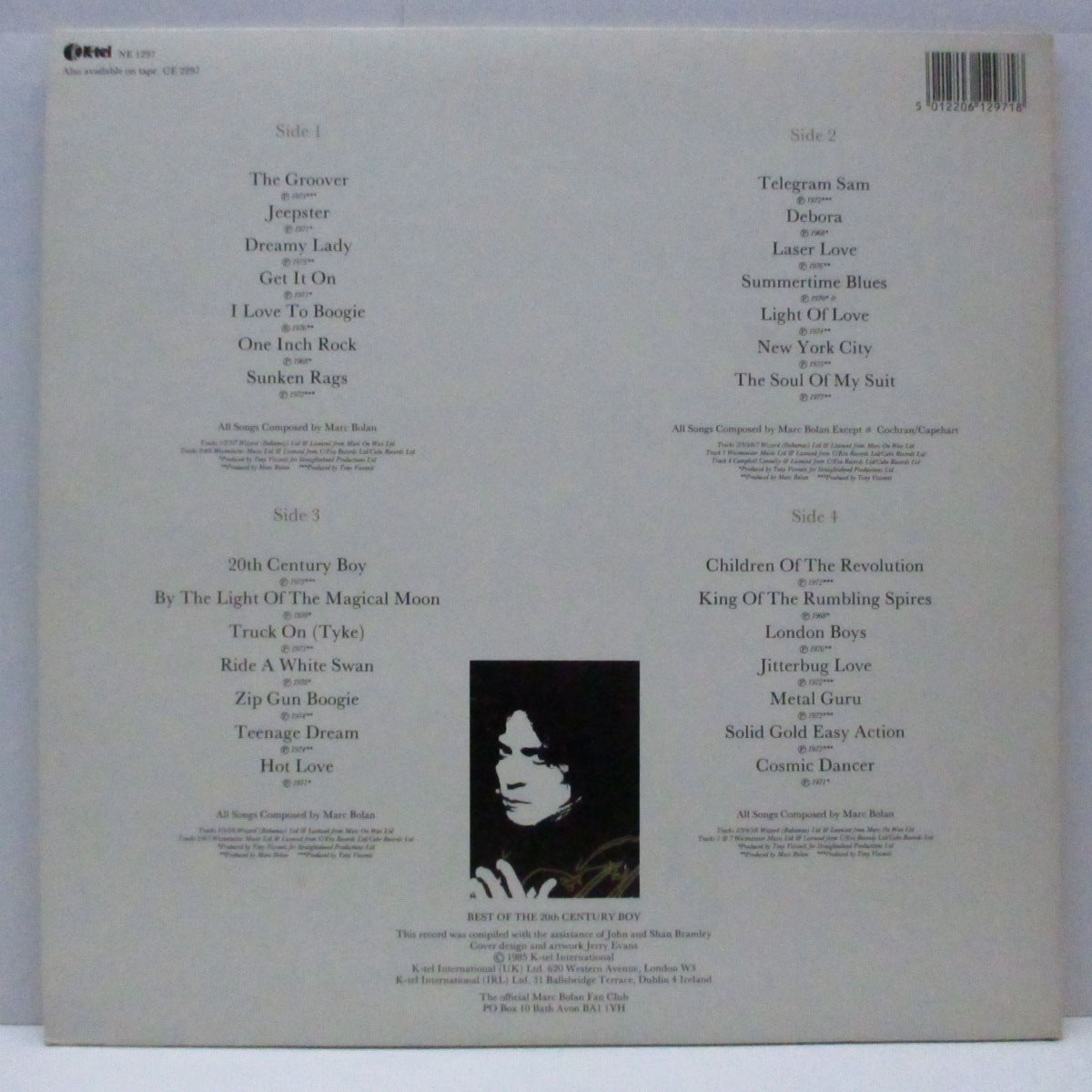 MARC BOLAN AND T.REX (マーク・ボラン & T.レックス)  - Best Of The 20th Century Boy (UK オリジナル 2xLP/光沢見開きジャケ) 全28曲入りベスト！