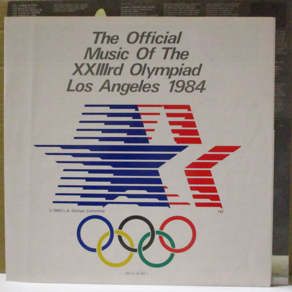 V.A. (トト、スティーヴィー・ワンダー、クインシー・ジョーンズ他)  - L.A. オリンピック公式アルバム - The Official Music Of The XXIIIrd Olympiad - Los Angeles 1984 (Japan '84 オリジナル LP+帯, ブックレット, ポスター/見開きジャケ)