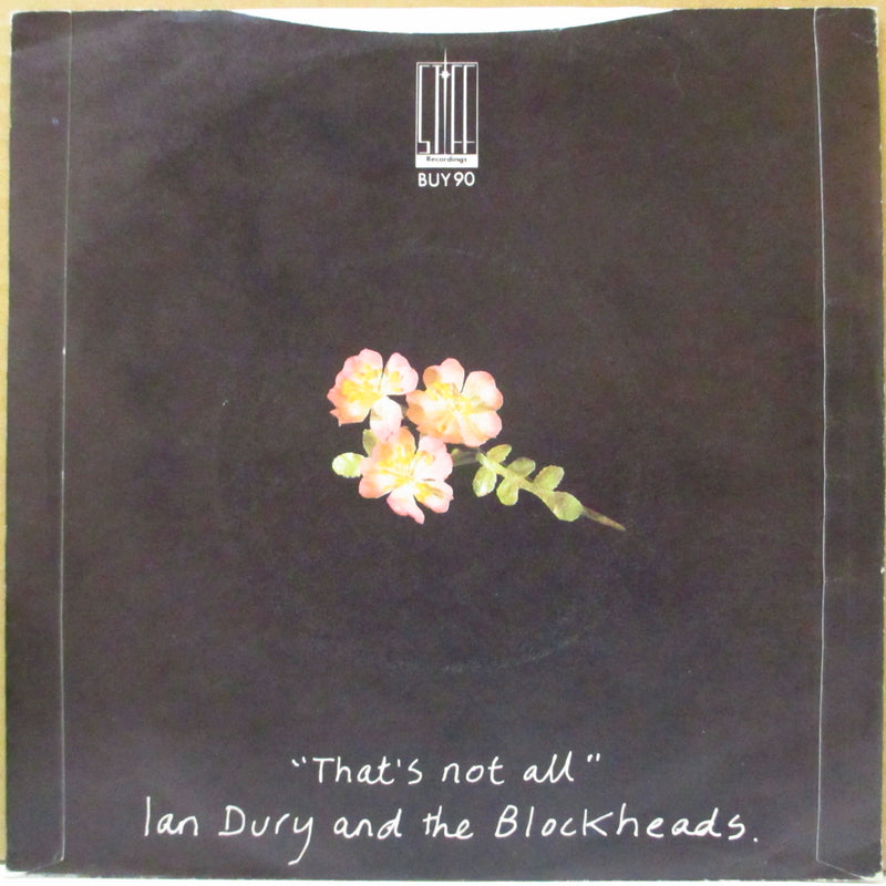 IAN DURY & THE BLOCKHEADS (イアン・デューリー&ザ・ブロックヘッズ)  - I Want To Be Straight (UK オリジナル 「両面小表記ラベ"」7インチ+「バンド写真」ジャケ)