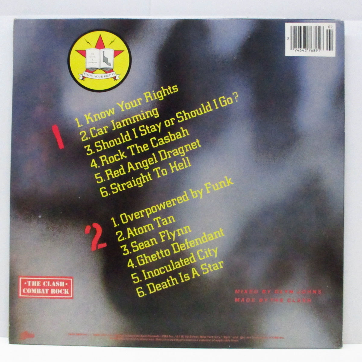 CLASH, THE (クラッシュ)  - Combat Rock (US 80' s 再発「青ラベ」LP+歌詞プリントインナー/PE 37689) 