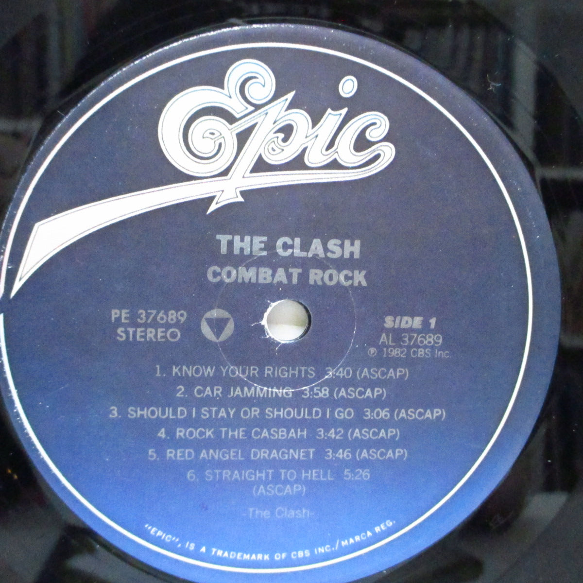 CLASH, THE (クラッシュ)  - Combat Rock (US 80' s 再発「青ラベ」LP+歌詞プリントインナー/PE 37689) 