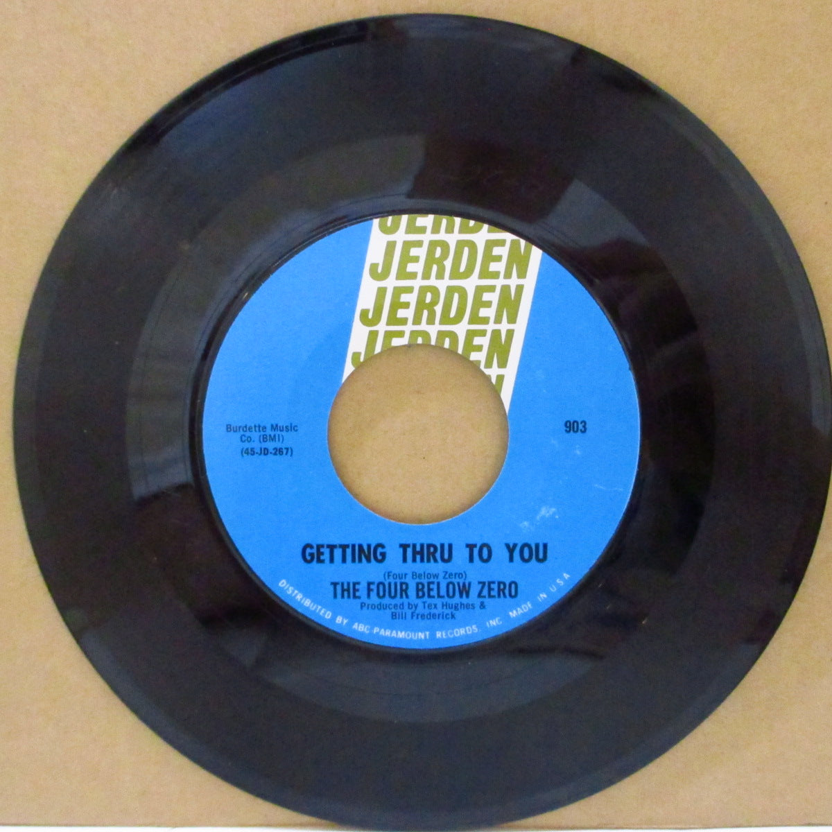 FOUR BELOW ZERO, THE (ザ・フォー・ビロウ・ゼロ)  - Getting Thru To You (US '68 オリジナル 7インチ)ブルーアイド・ガレージ・ソウル & ドアーズ調ポップ・サイケ
