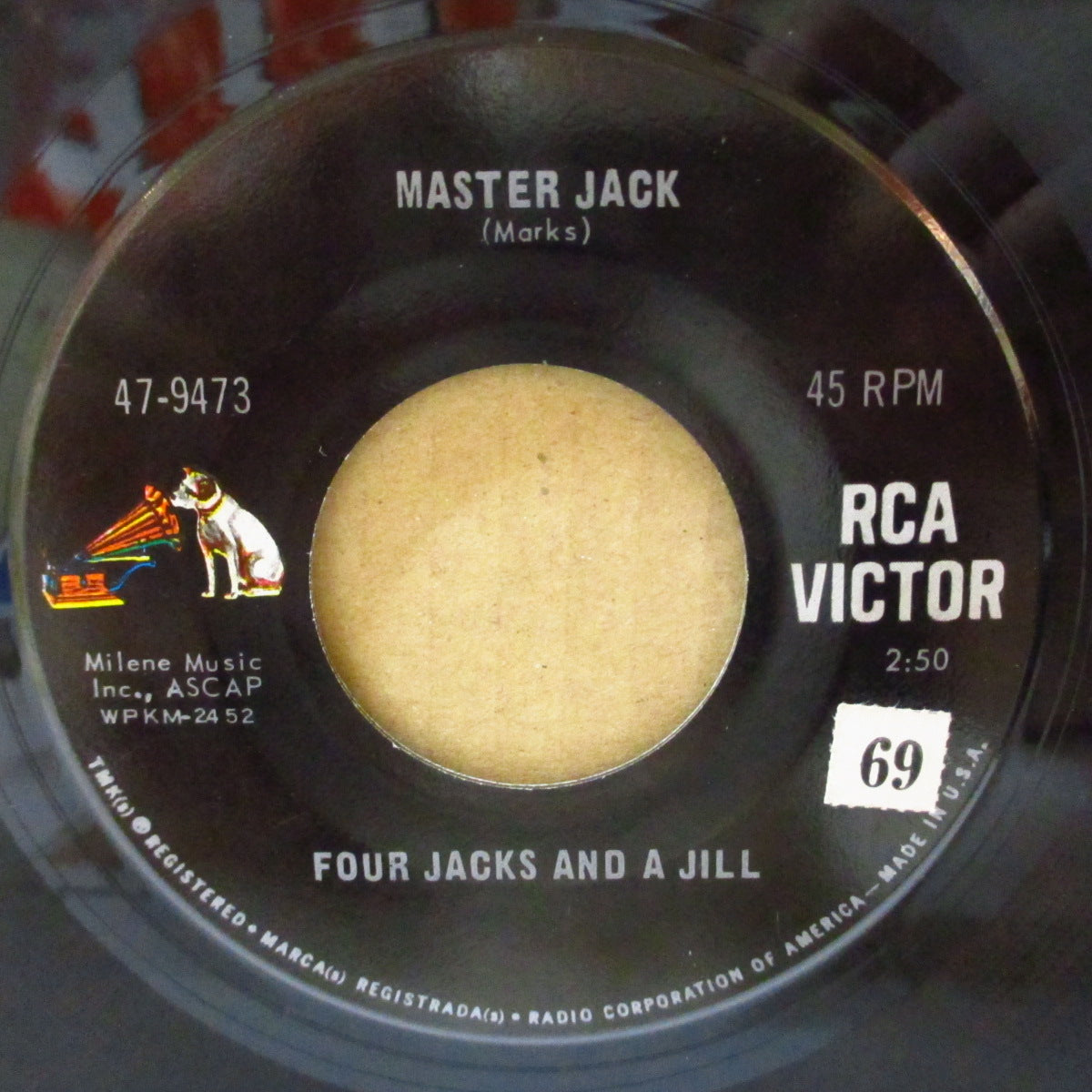 FOUR JACKS AND A JILL (フォー・ジャックス＆ア・ジル)  - Master Jack / I Looked Back (US '68 オリジナル 7インチ)フォーキー・ソフト・ポップス！