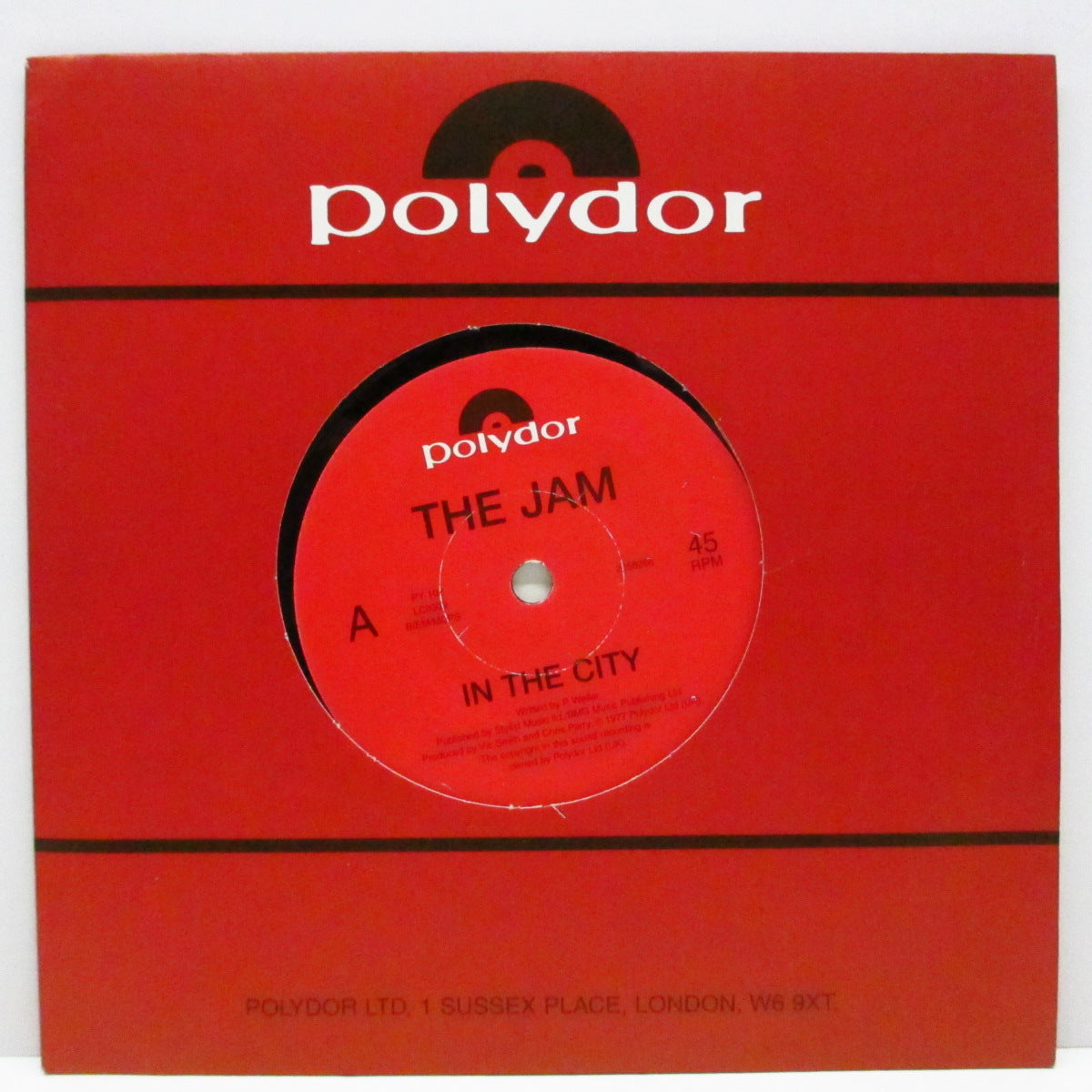 JAM, THE (ザ・ジャム)  - In The City (UK '97 プロモ片面 7"+ダイカット赤ジャケ)