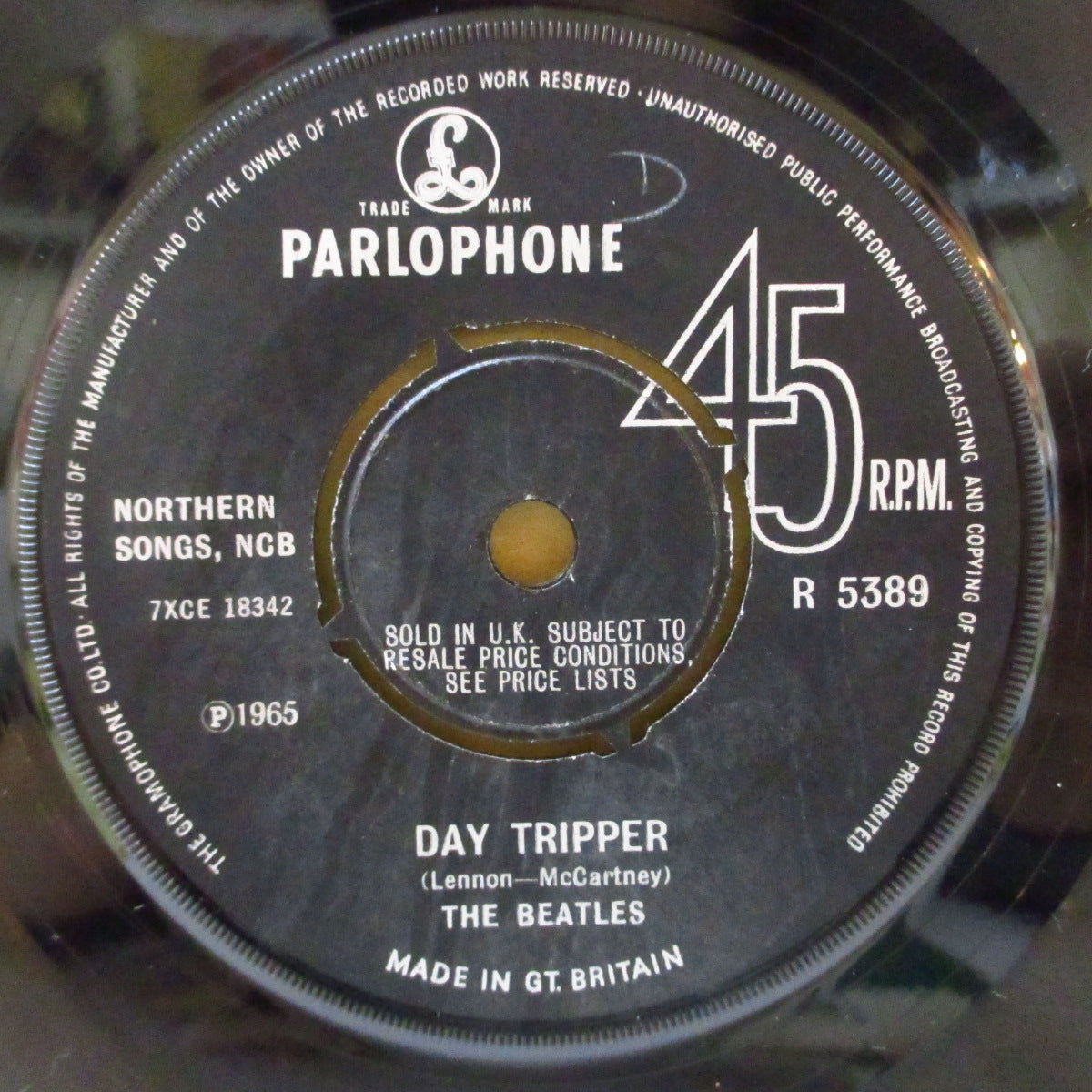 BEATLES (ビートルズ)  - We Can Work It Out (UK '65 2ndプレス「作者名間ハイフン表記・ラウンドセンター #2」 7インチ+カンパニースリーブ)