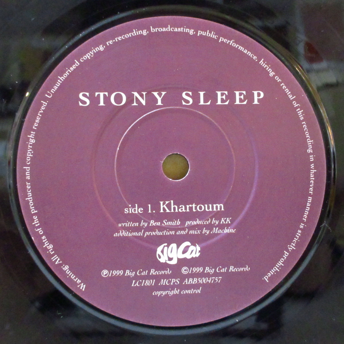 STONY SLEEP (ストーニー・スリープ)  - Khartoum (UK オリジナル 7インチ+光沢固紙ジャケ)